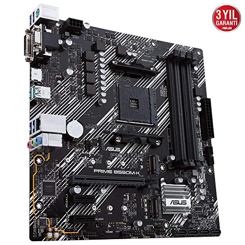 Placa Mae Asus Prime B550M-K AM4/DDR4/VGA/DVI/HDMI/M2/mATX