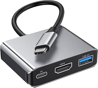 Vilcome USB C to HDMI Adapter USB Type C Adapter Multiport AV Converter with 4K HDMI Output /C Port / USB3.0 Fasting Charging Port Compatible for MacBook Pro MacBook Air 2018-2022 iPad Pro 2019 and more