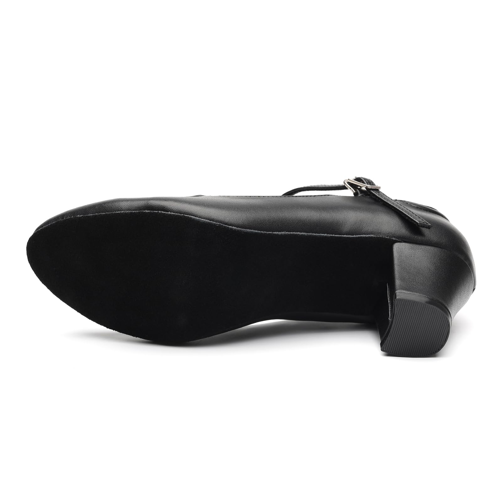 Scarpe da Ballo Latino Donna Punta Chiusa Salsa Tango Scarpe da Ballo da Sala Cinturino a T e Tacco di 5 cm