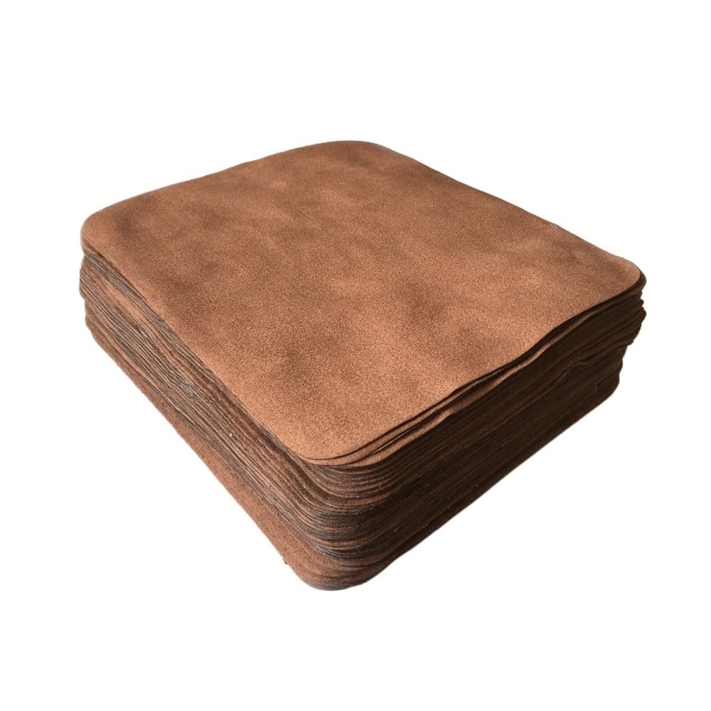 175mm X 145mm Marrone Occhiali Panno di Pulizia Camoscio Personalizzare Occhiali Accessori 100pcs Panno Microfibra