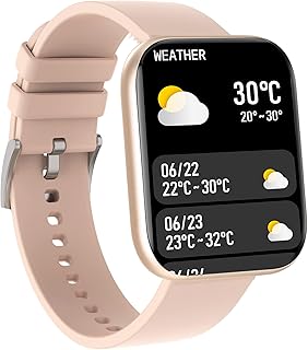 Relógio inteligente para homens, mulheres, Bluetooth Smartwatch para telefones Android iPhone com notificação de chamada e mensagem, Relógio fitness com monitor de sono de oxigênio sanguíneo de frequência cardíaca, pedômetro Samsung Game SmartWatch