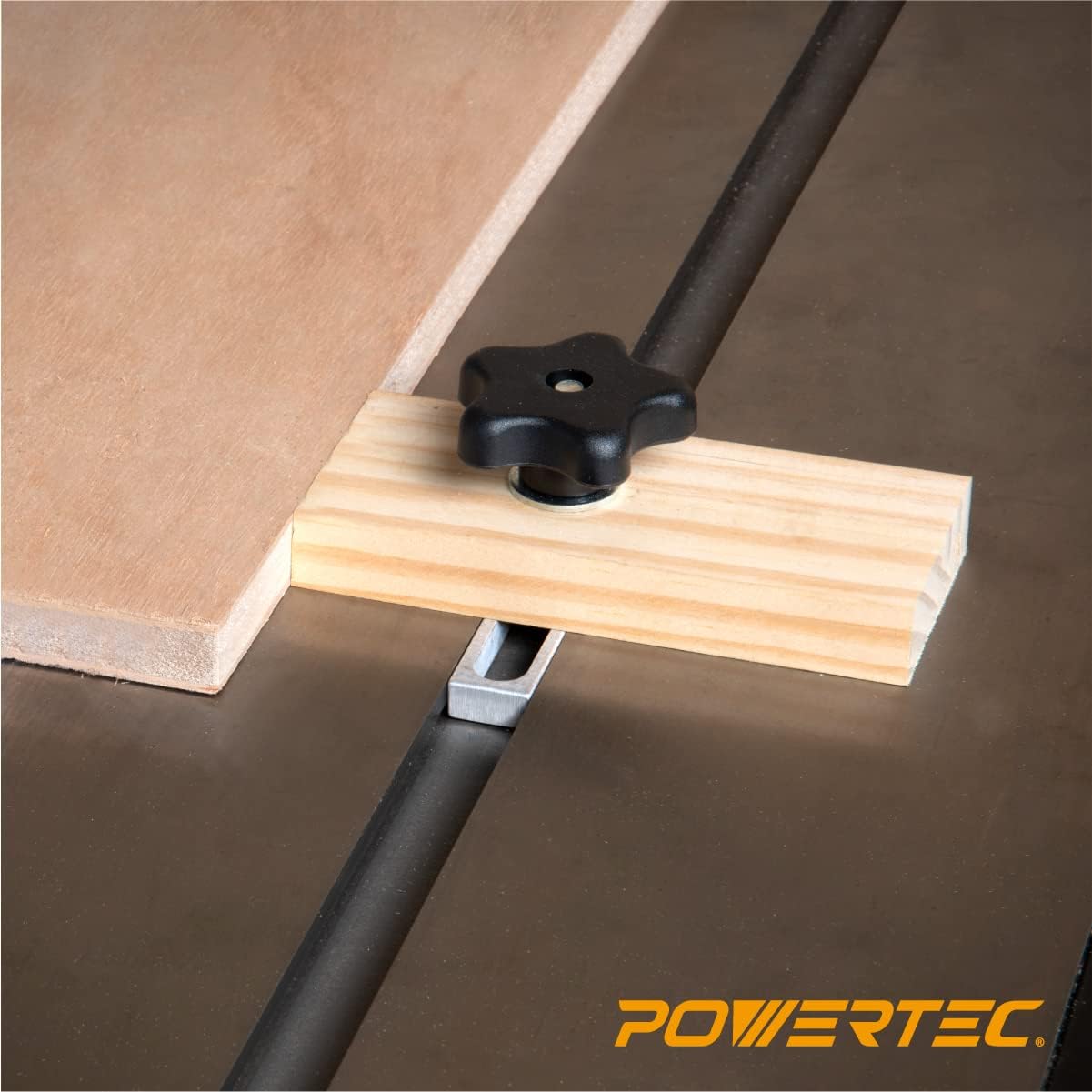 POWERTEC 71642 Miter Slot Hardware Kit (Slot Bars, Knobs, Screws, Washers)