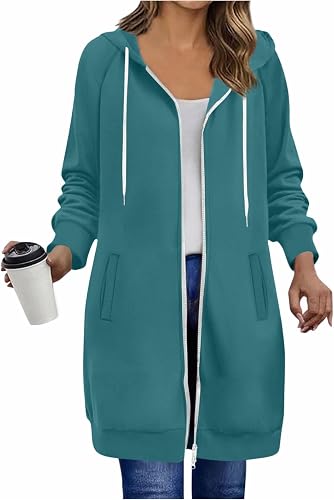 Zipper Hoodies for Women Oversized Sweatshirts Zipper Casual Jackets Plus Size C