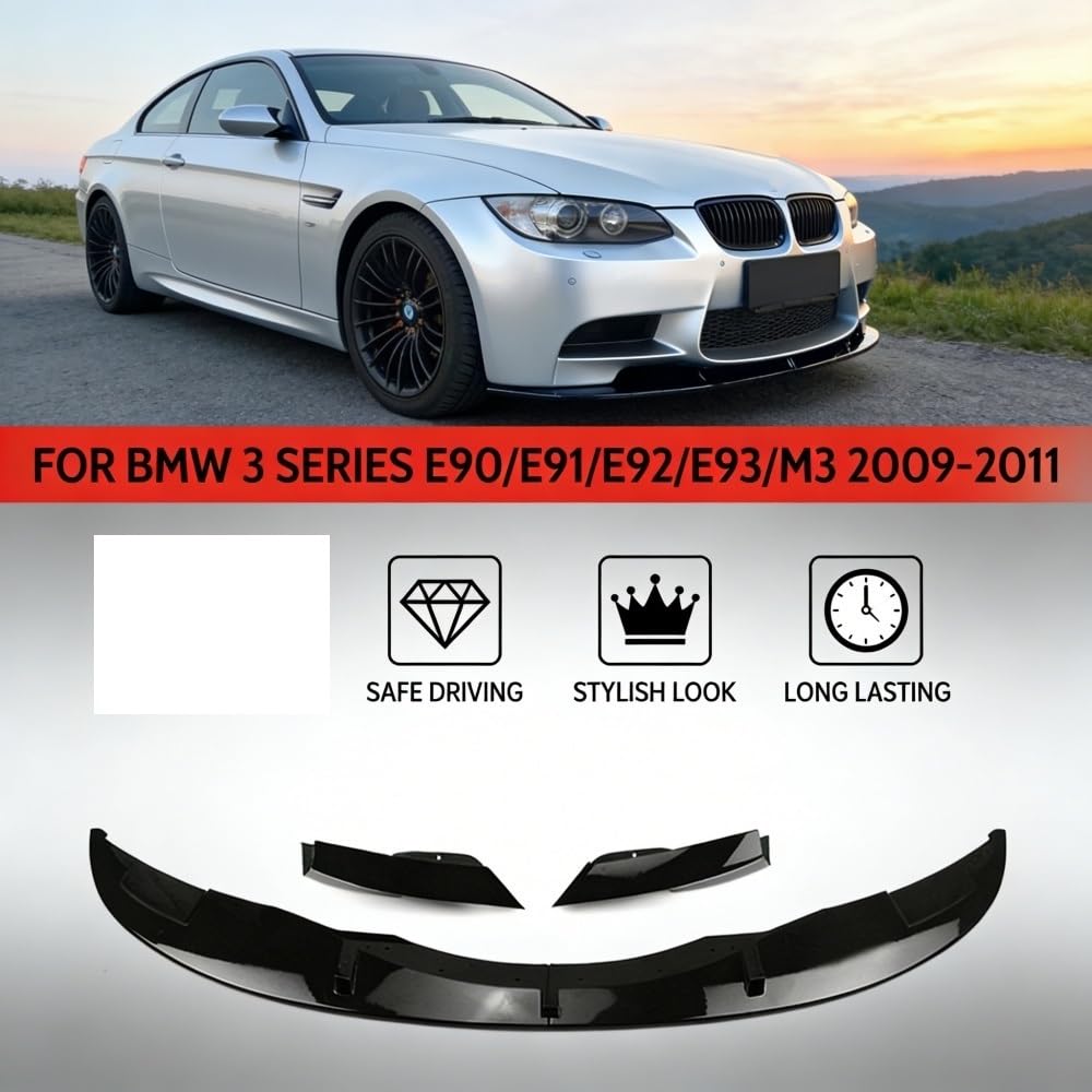 Uniwersalny spoiler Do BMW 3 Series E90 E91 E92 E93 M3 | 4 Piece 09-11 Zdejmowany Przedni Dokładka przedniego zderzaka