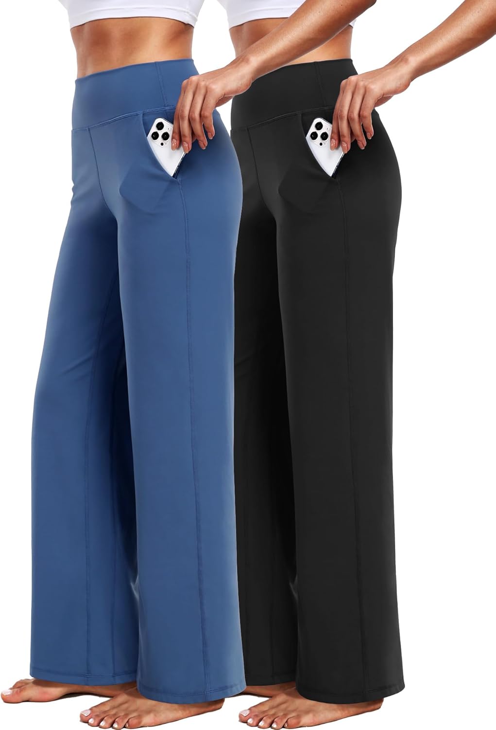 CADMUS Thick Yoga Pants for Women Wide Leg Trousers High Waist Stretch Casual Lounge