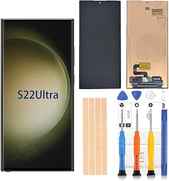 Soft LTPO OLED Screen Replacement for Samsung Galaxy S22 Ultra, with Frame