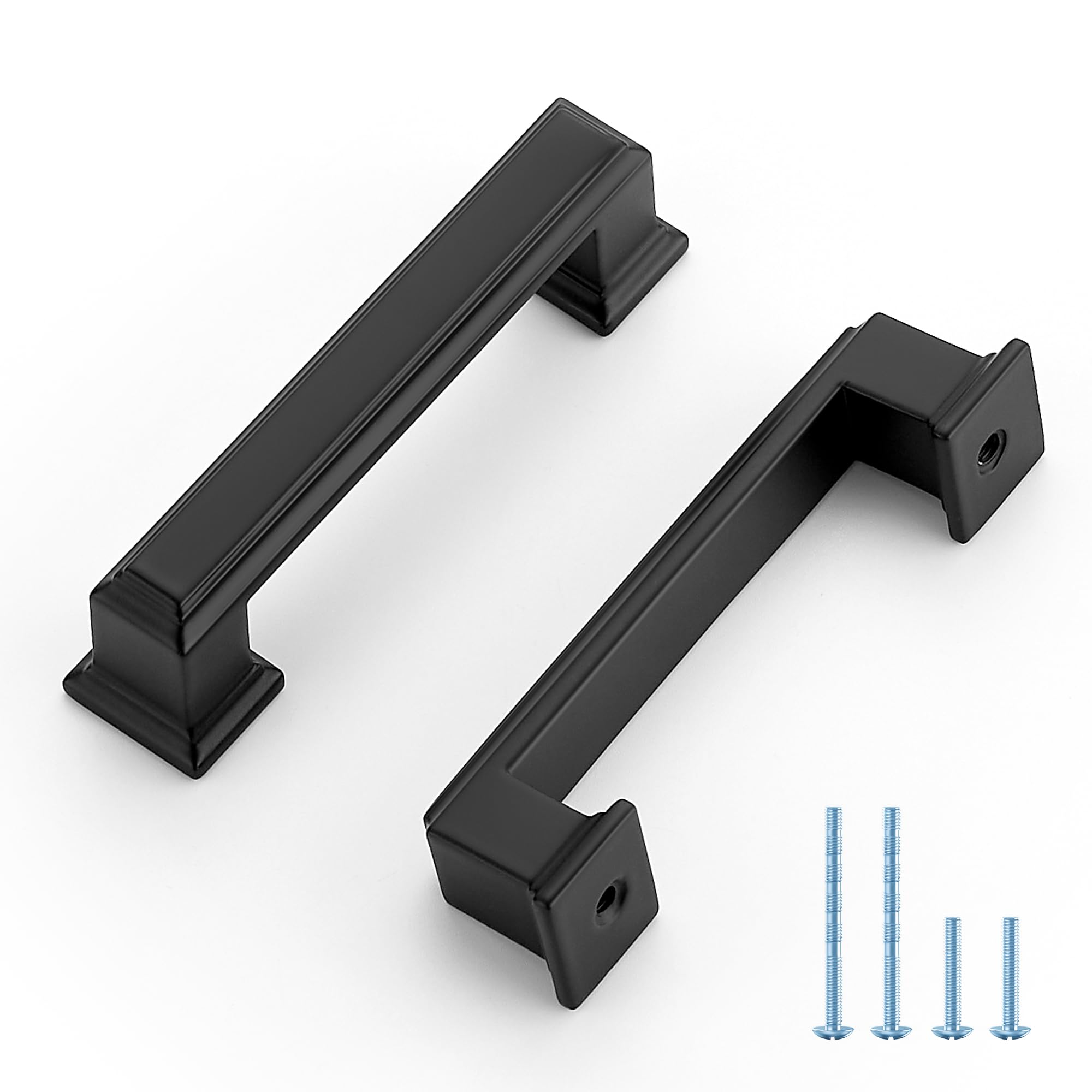 Ravinte Hardware 15 Pack Matte Black Cabinet Pulls, 3 Inch (76mm) Hole Center Zinc Alloy Drawer Handles for Kitchen Cabinets, Cupboards, Dressers,