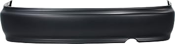 Evan Fischer Rear Bumper Cover Compatible with 1996-2000 Honda Civic Primed Sedan Coupe With Exhaust Cut Out