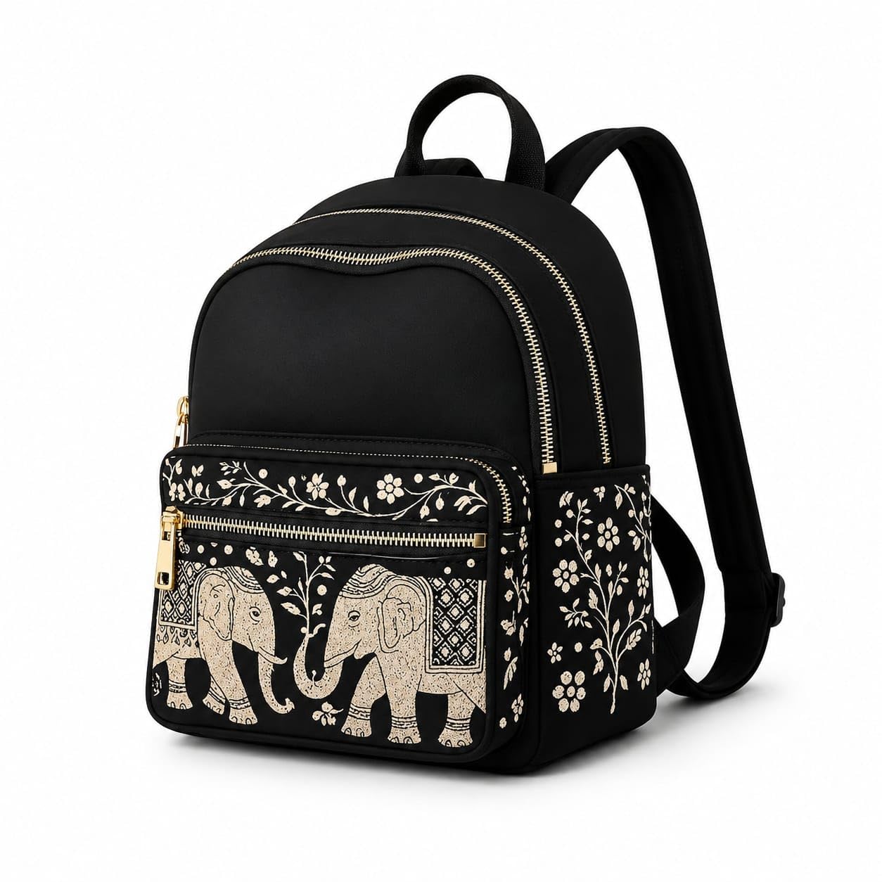 Women's Casual Mini Backpack with Adjustable Shoulder Straps, Lightweight Travel & College Bag Black-image-39