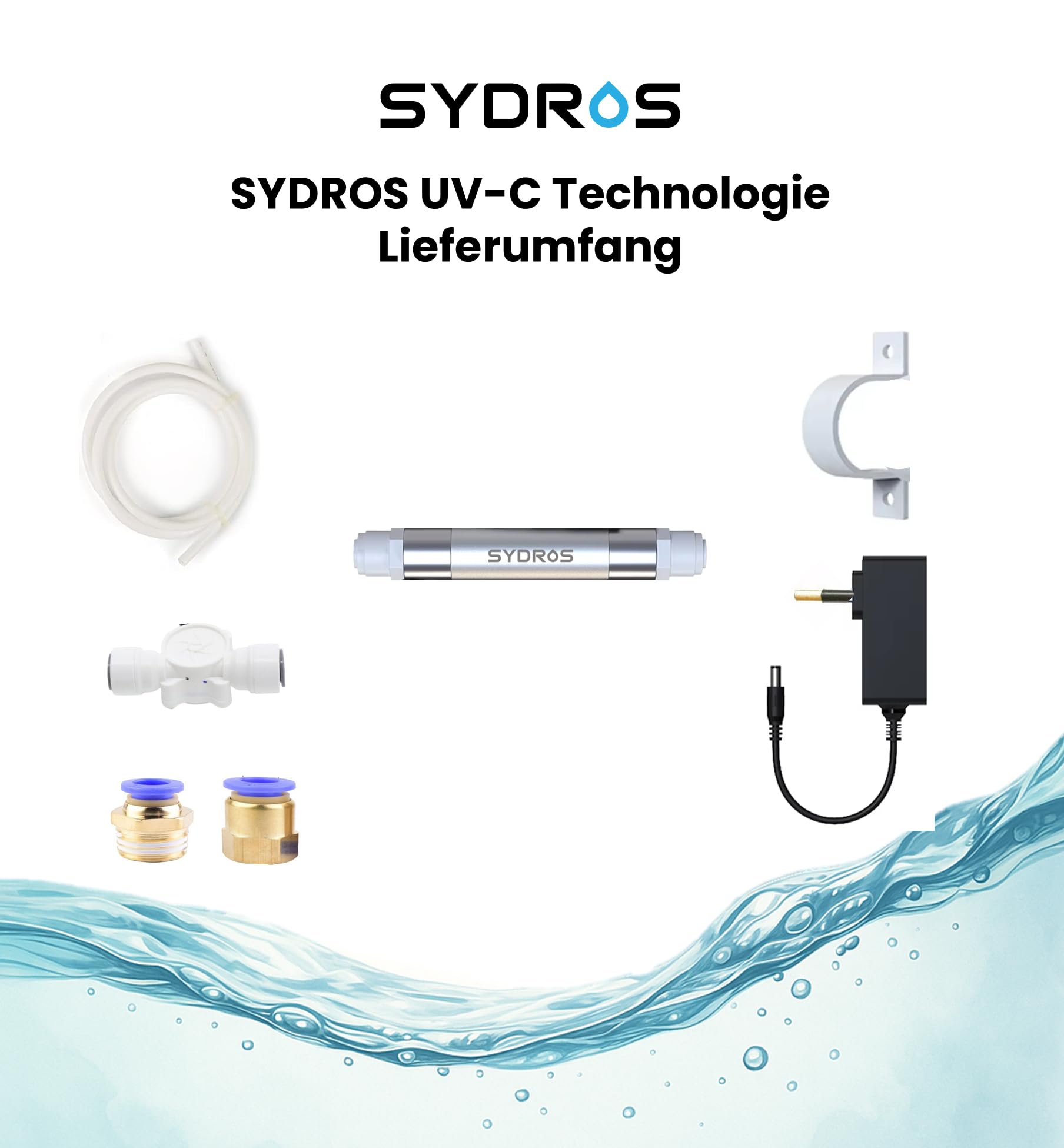Sydros UV-C LED Lampe für alle gängigen Wasserfilter oder als Stand-alone-Filter zur Reduktion von Bakterienkulturen