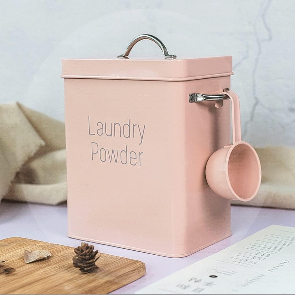 Kitchen Storage Canister Square Metal Storage Jar Portable Food Storage Container with Spoon Storage Tank