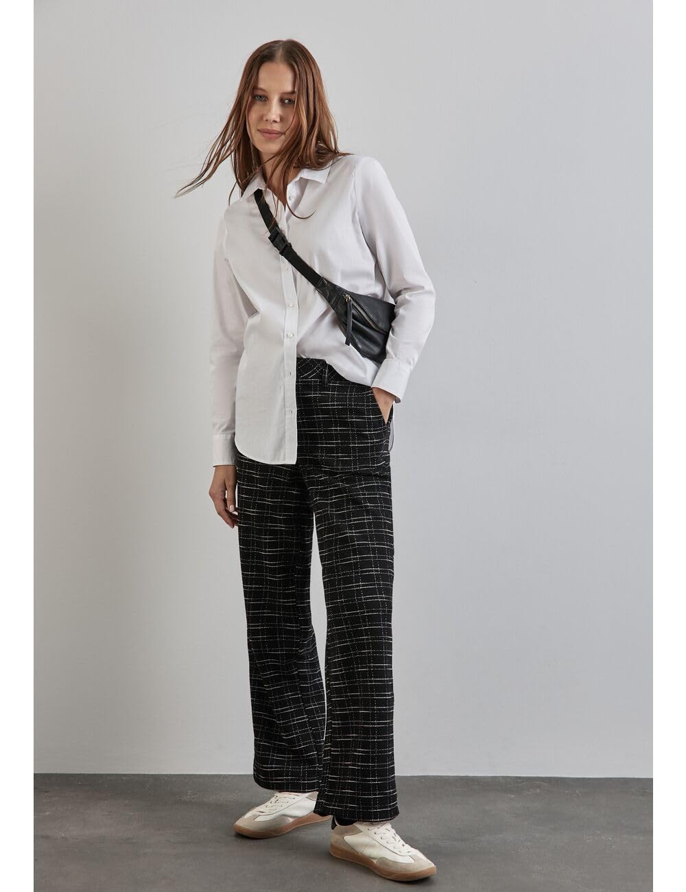 Street One Damen Karierte Bouclé Hose A378289