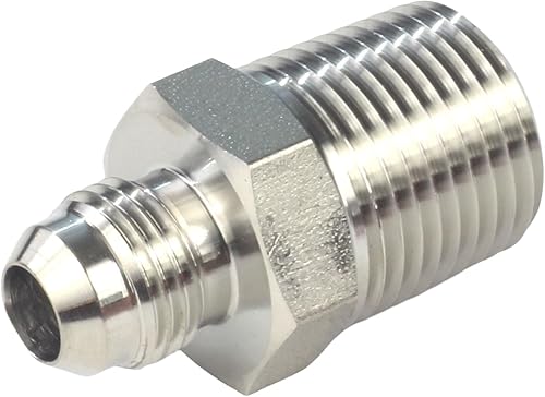 Miniatura 26 de HFS (R) Adaptador macho NPT de 1 pulgada a 1 pulgada JIC macho Conector de tubería de montaje de tubo de acero inoxidable 304