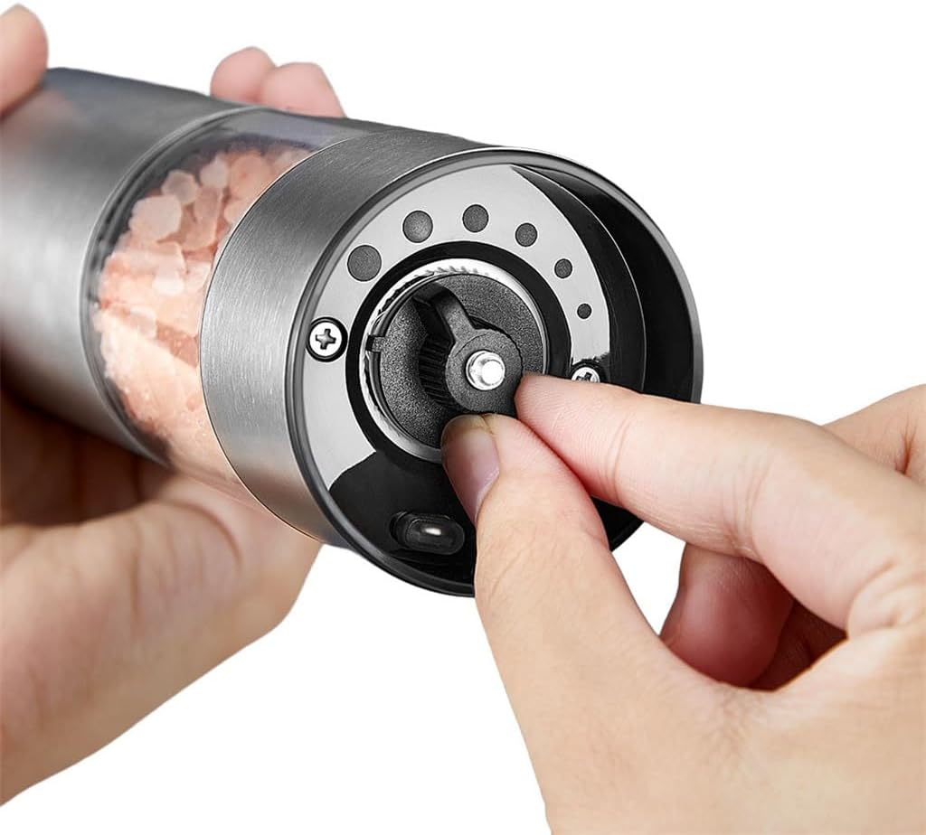 Stainless Steel Electric Sea Salt Pepper Grinder New Home Charging Black