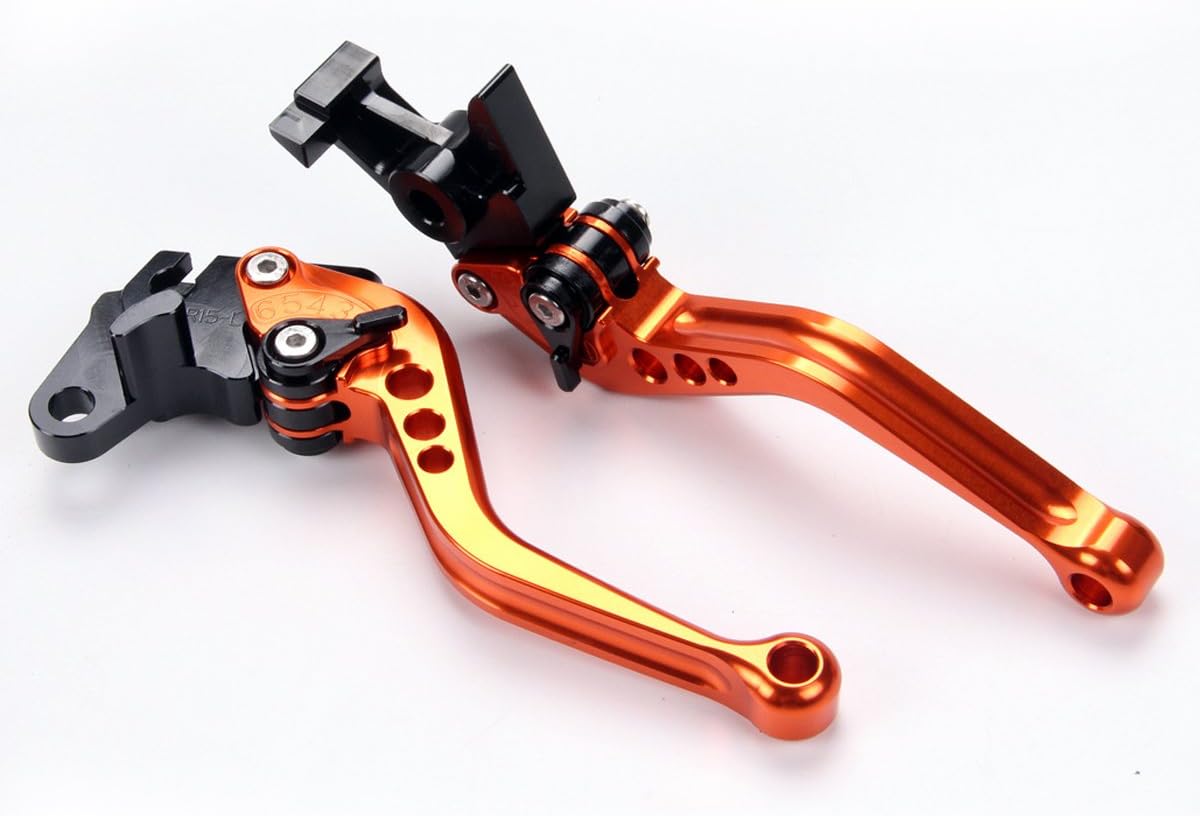 Adjustable Short Brake Clutch Levers Compatible with Honda CBR600RR 2007-2019 CBR1000RR/FIREBLADE 2008-2016 CB1000R NeoSportCafe 2018-2019 (Orange)