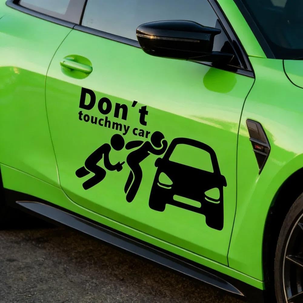Decalcomanie per Auto Non Toccare La Mia Decorazione per Auto, Adesivo per Automobile, Camion, SUV, Parabrezza Posteriore, Porta Laterale, Decalcomania in Vinile(Green,60X31.2CM)