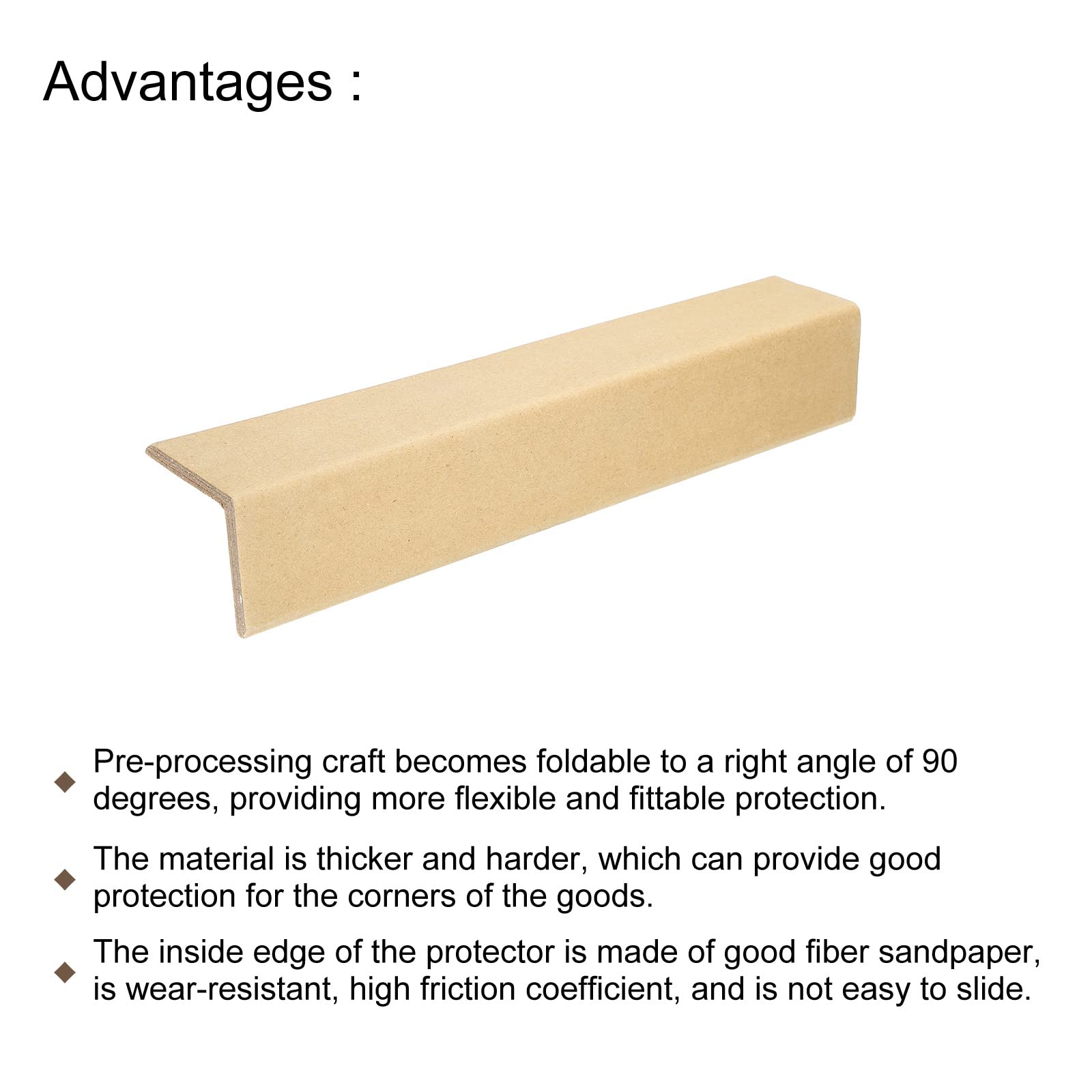 PATIKIL Ajustable Cartón Esquina Protector Paquete Marco Protectores L Forma 150x50mm Grosor 5mm para Arte, Embalaje, Envío, Paquete de 24