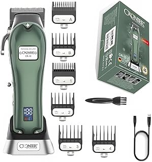 Hair Shaver Barber Full Metal Hair Trimmer for Men Powerful Electric Hair Cutting Machine CR-12 (Green)