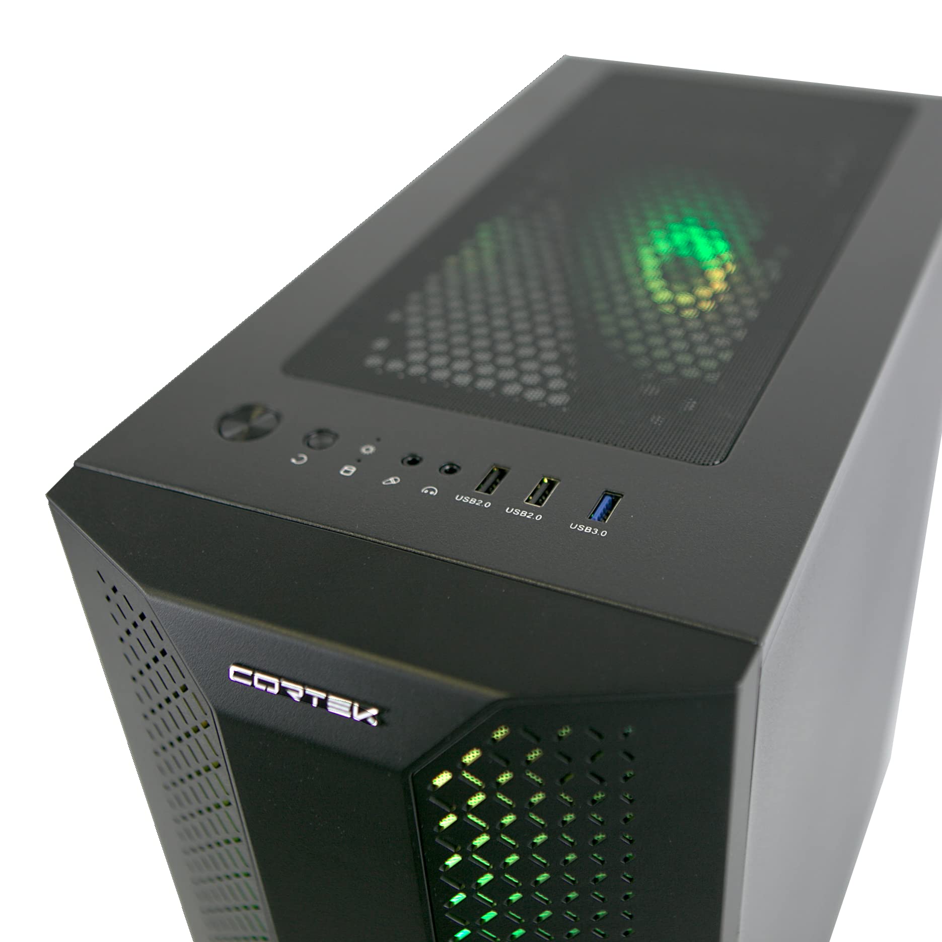 Naos - Case Gaming, ATX Mid-Tower con Pannello Laterale in Vetro Temperato, Due Strip RGB Frontali, Ventola Posteriore 120 mm, Nero