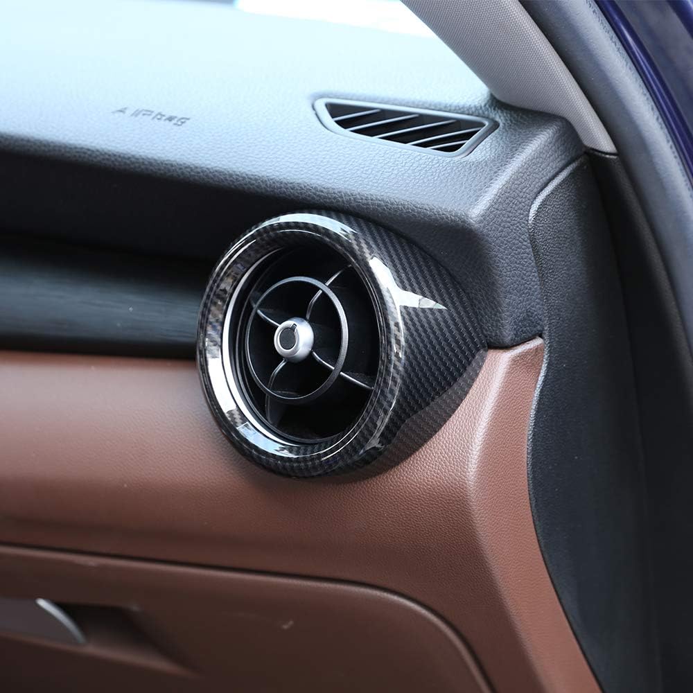 for Alfa Romeo Stelvio 2017-2018 Carbon Fiber Style ABS Side Air Conditioning Vent Outlet Cover Trim