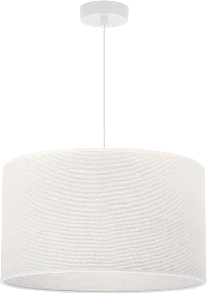 Light Home LH Light Home JUTA Hanglamp Glamour in hoogte verstelbaar - Moderne lamp voor eetkamer - glamour hanglamp - woonkamerlamp rond - E27 gloeilamp - witte kabel diameter 40 cm