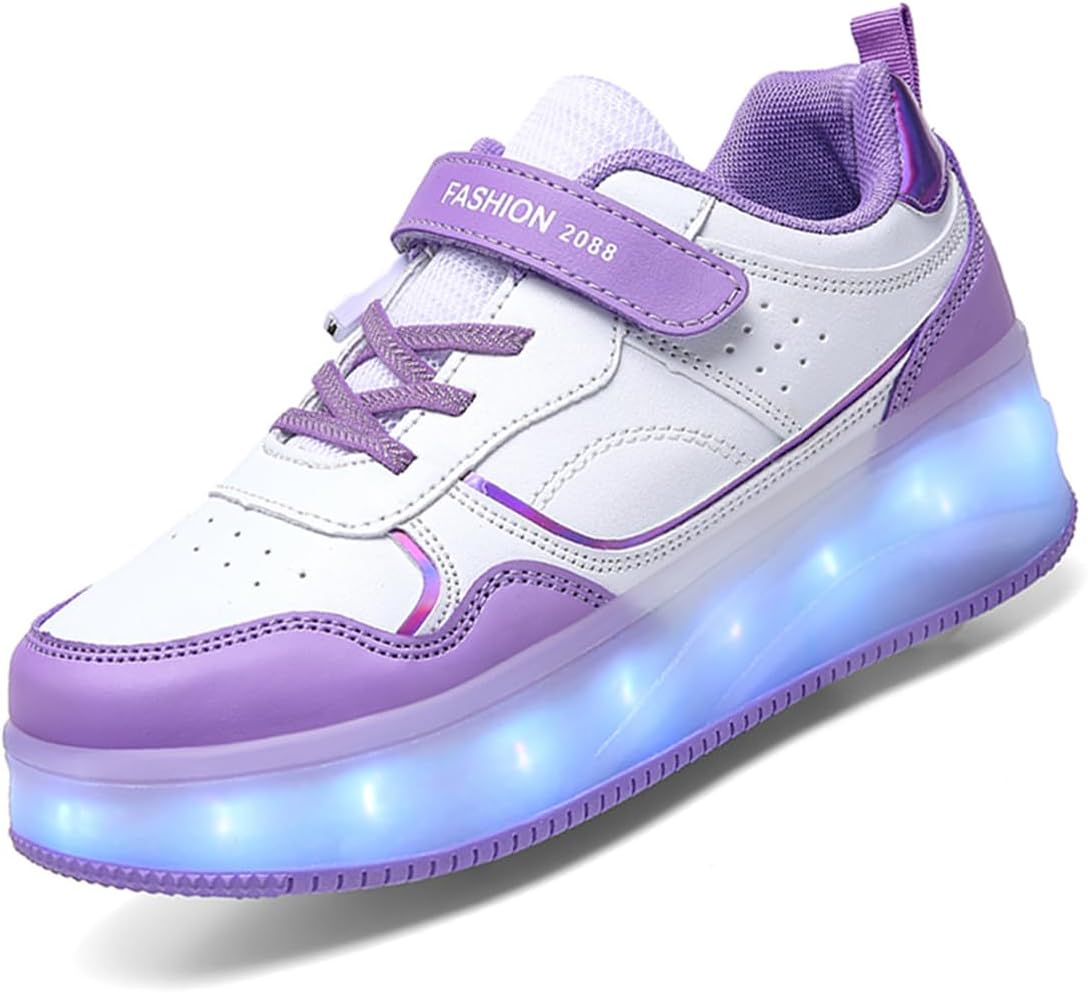 LED Roller Shoes Kids - USB Rechargeable Lights