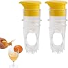 Lemon Squeezer - 2-Pack Manual Lemon Juicer Squeezer,BPA-Fre e Plasti-c Lime Juicer,Compact Juice Extractor Citrus Press With Lid,Hand Held CitrusJuicer And LemonPourer