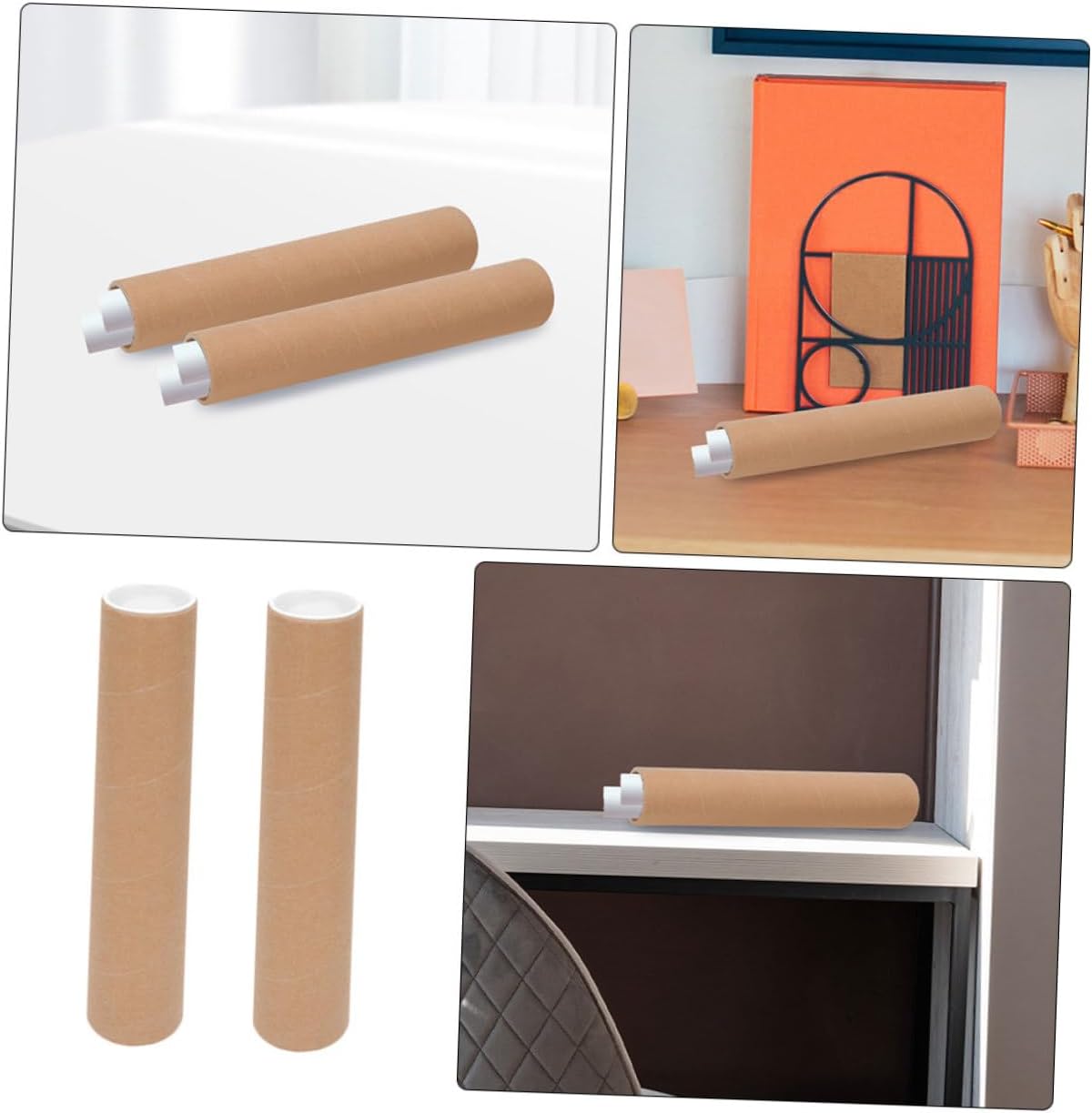 Gadpiparty 2Pcs Heavy Duty Poster Tubes with End Caps Art Storage and Transport for Documents and Artwork Design for Mailing and Storage