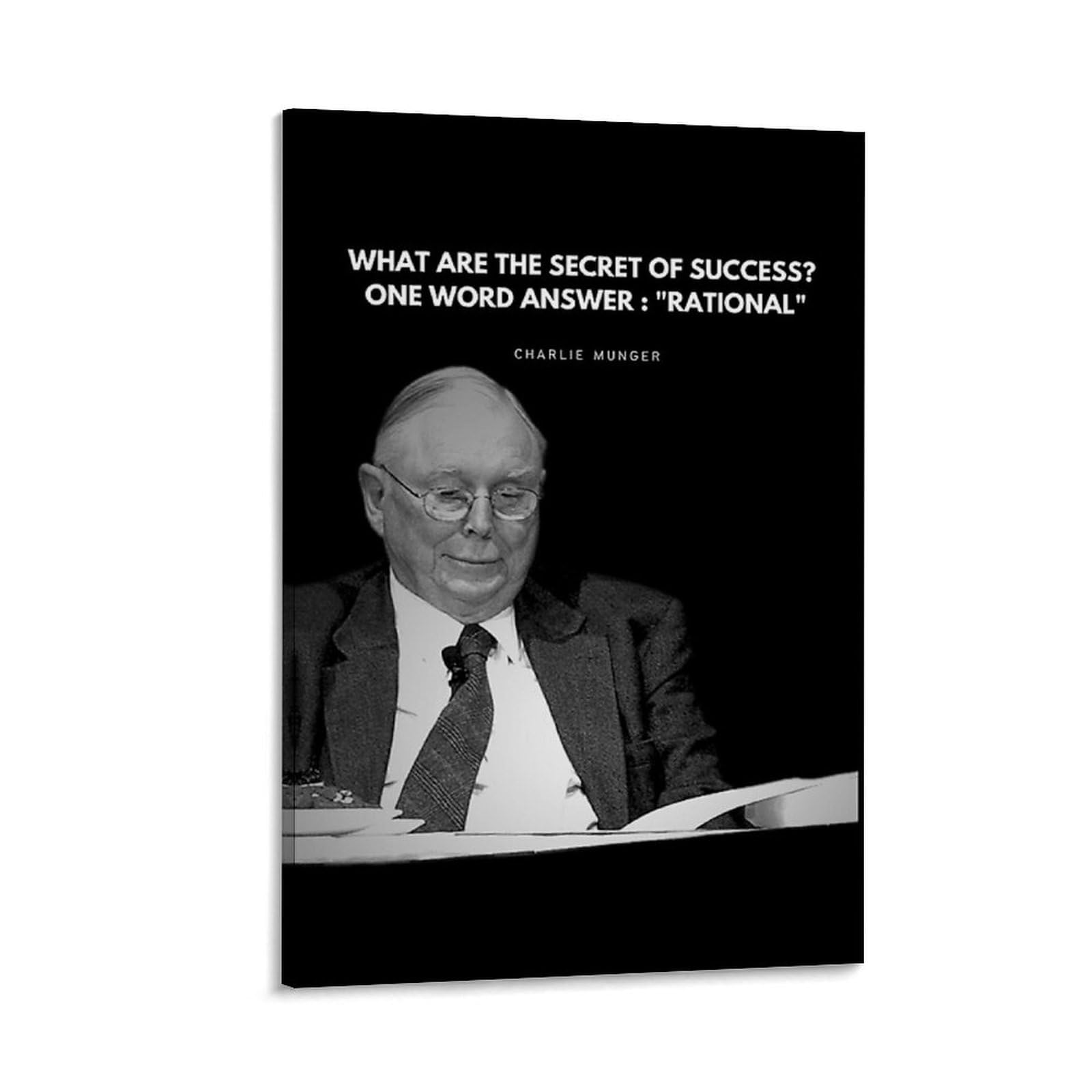 ZGFYESMM Charlie Munger Inspirational Quotes Poster Investor Wisdom  Entrepreneurial Art Motivational Wall Print Canvas Poster Bedroom Decor  Office Room Decor Gift Frame-style 08x12inch(20x30cm) : Amazon.ca: Home