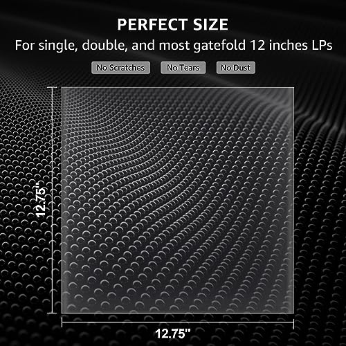 image for KTRIO 20 Pcs Upgrade Record Sleeves for Vinyl Records - Clear 3 Mil. V