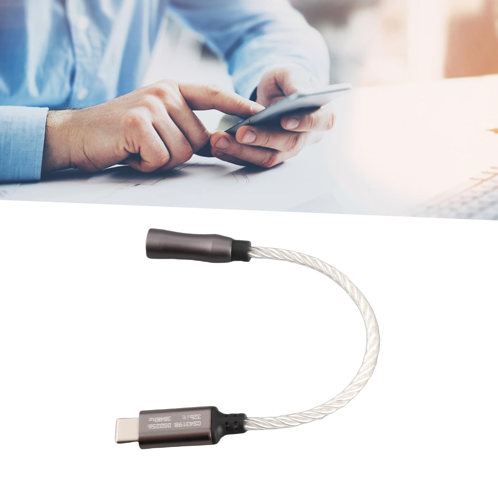 Przedłużacz Adapter z USB Type C na 3,5 Mm, Wzmacniacz Słuchawkowy z