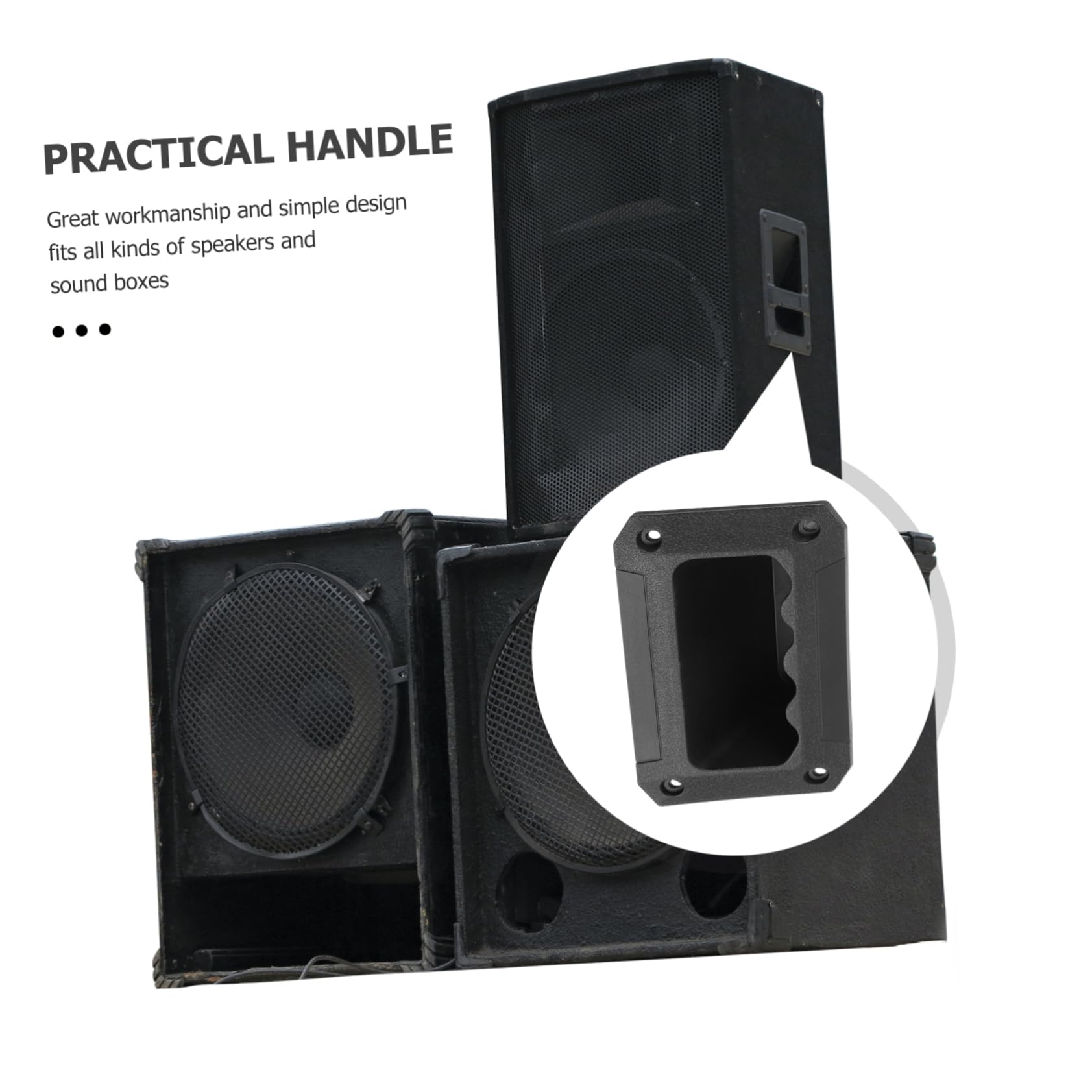 KALLORY 8pcs Speaker Handle Replacement Durable Side Handles for Easy Carrying for Speakers and Audio Equipment Comfortable Grasp Design Easy Installation