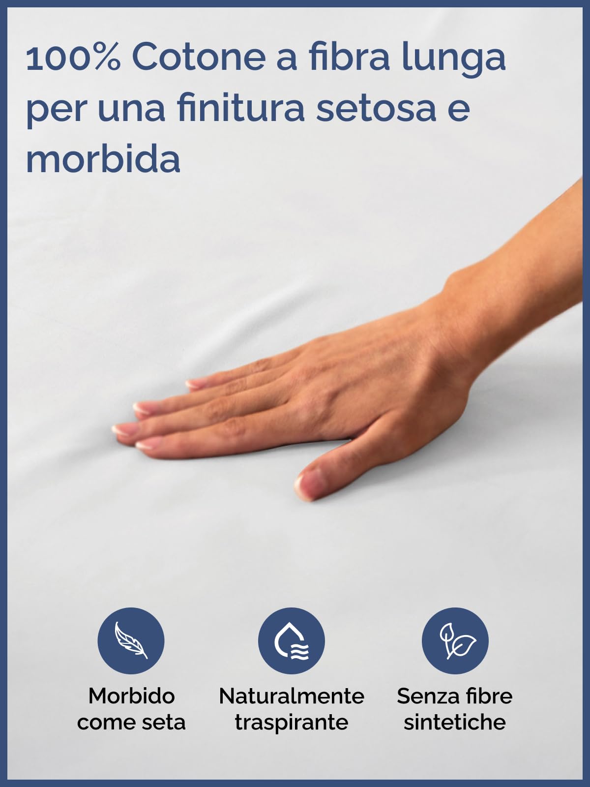 Lenzuolo con angoli 140x200cm - 100% cotone per materassi fino a 40 cm di altezza - Cotone premium 400 fili - Adatto anche per letti a molle - Confezione singola - Certificato OEKO-TEX - Bianco