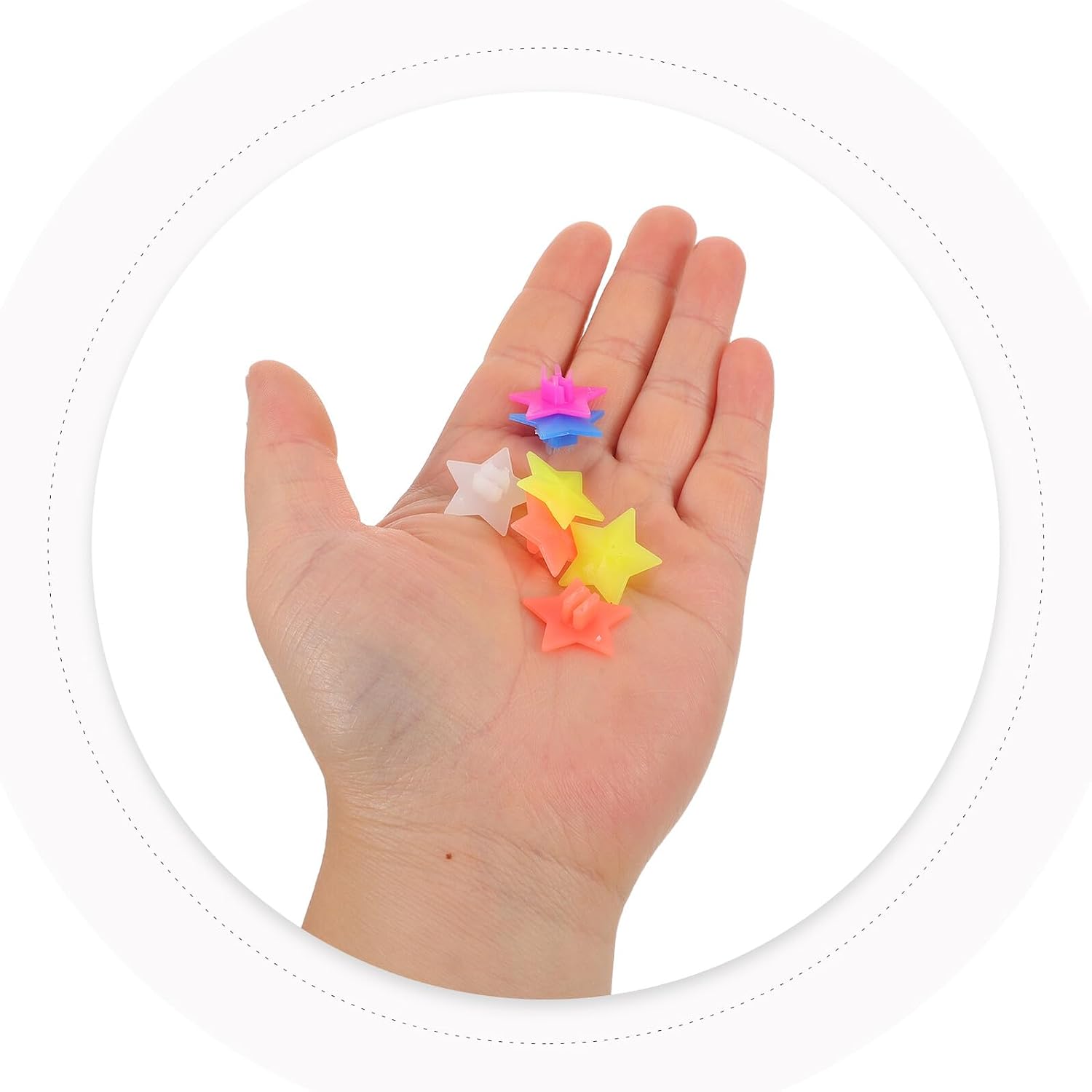 NOLITOY 144pcs Bike Spoke Beads Star Shape Plastic Wheel Spoke Clips Bicycle Charms for Boys Balance Bike Accessories Wheel Decorations