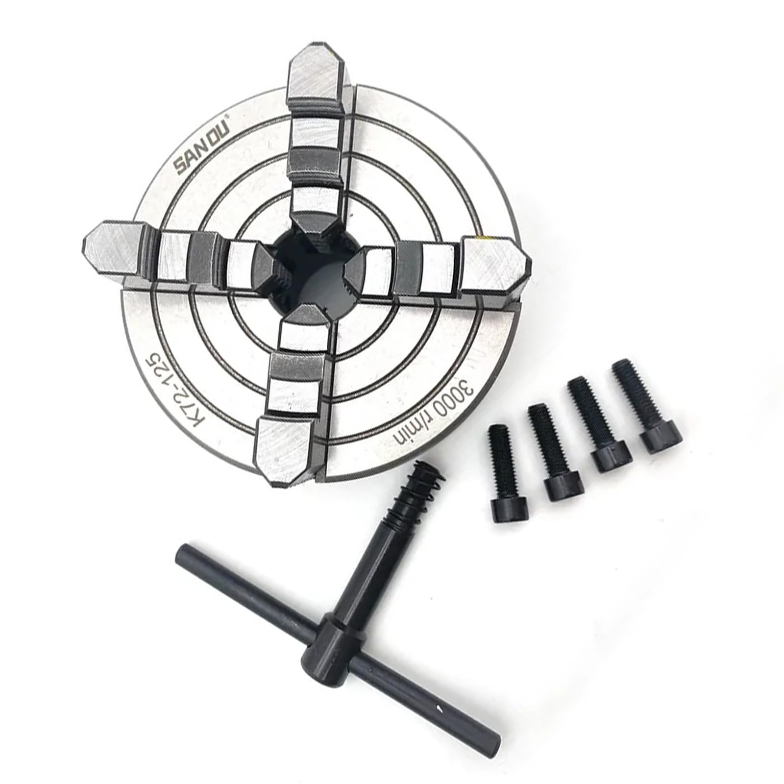 Kahdgss Strong Good Strength Alloy Four Grip Separate Fixture K72 125Mm For Bench Lathe And Workshop Application Metal Lathe Toss