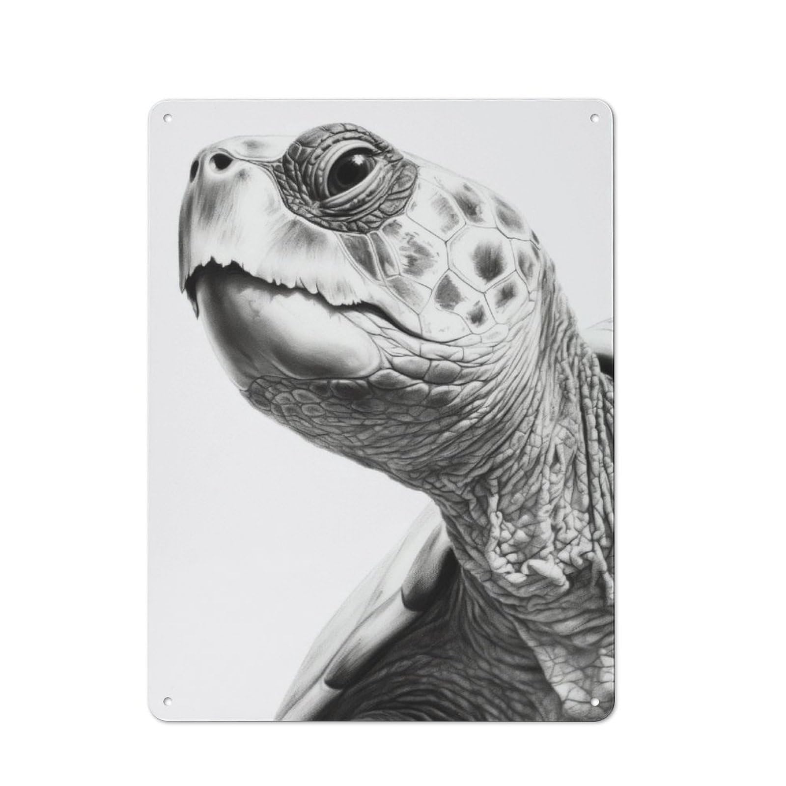Junmoney Turtle Artwork For Hobby Room Or Studio, Rustic Metal Sign 40X30cm, For Creative Interior Collectors Refreshing A Room In Autumn