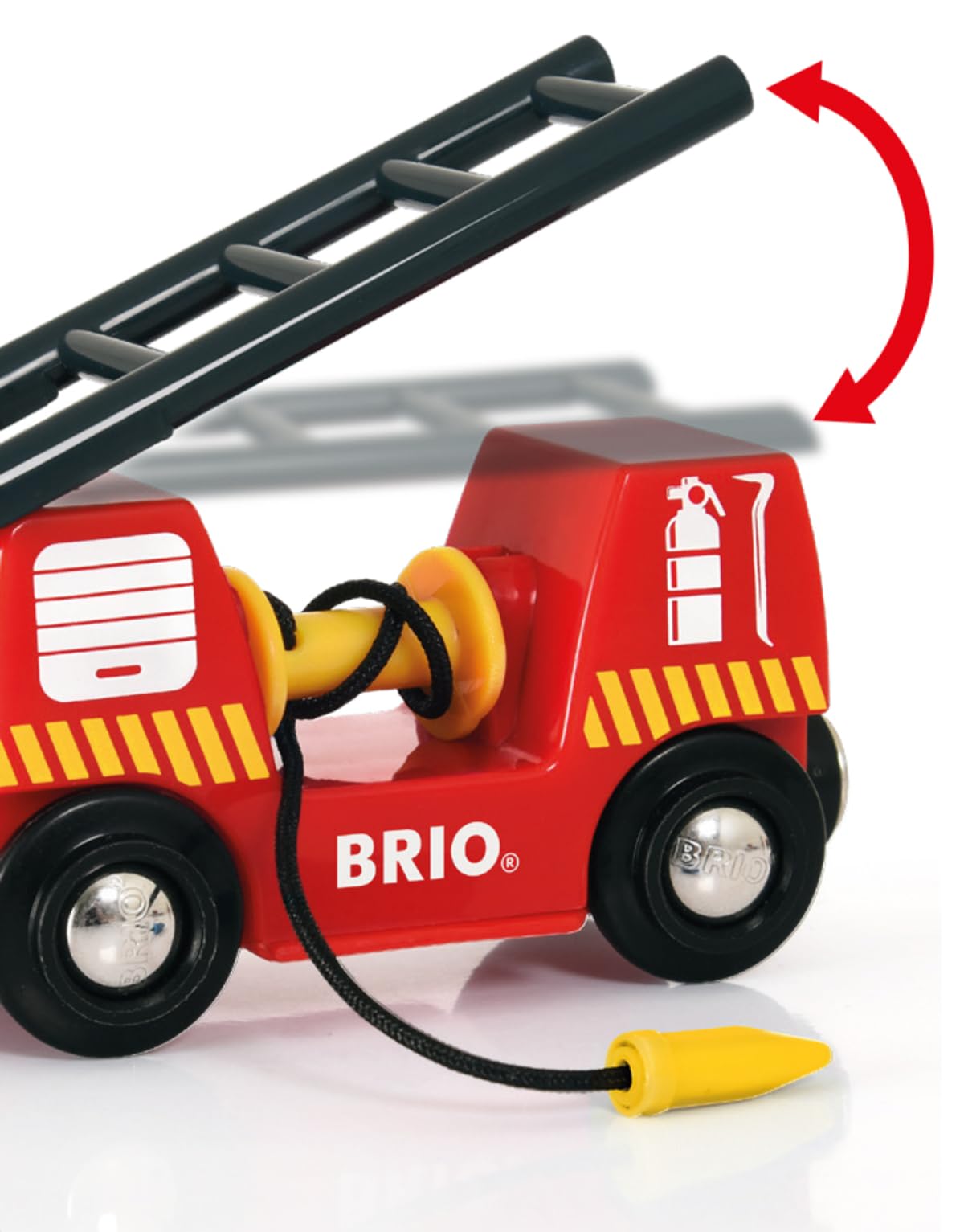BRIO World - Caserma dei Pompieri, Accessorio Pista Trenino, Set Costruzioni in Legno, Compatibile con Tutti i Prodotti BRIO, Giocattolo per Bambini 3+ Anni