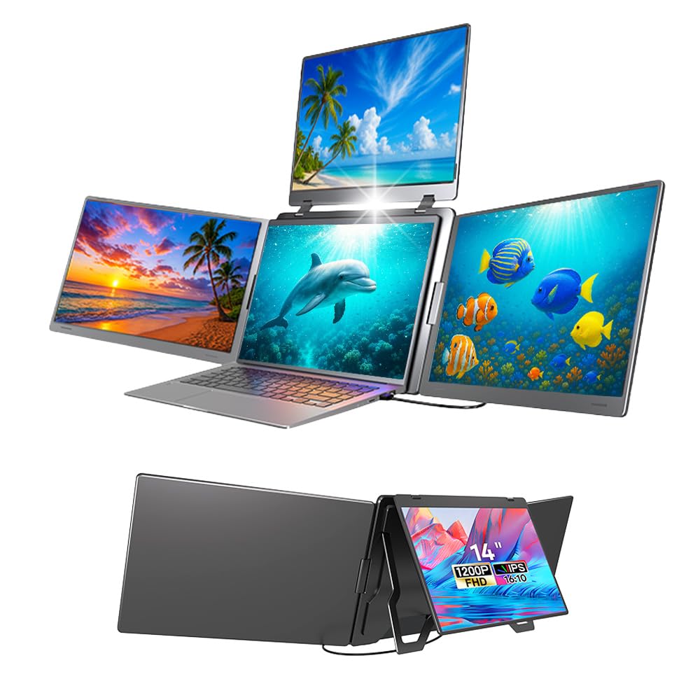 Amazon.co.jp: トリプルモニター マルチモニター 14インチ 拡張4画面