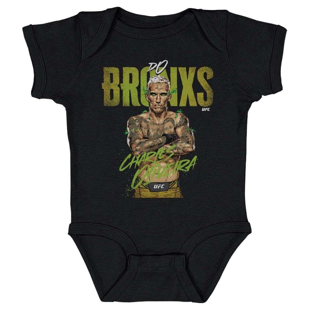 Charles Oliveira UFC One-Piece Infant Bodysuit - Charles Oliveira Do Bronxs WHT (Black, 6M)