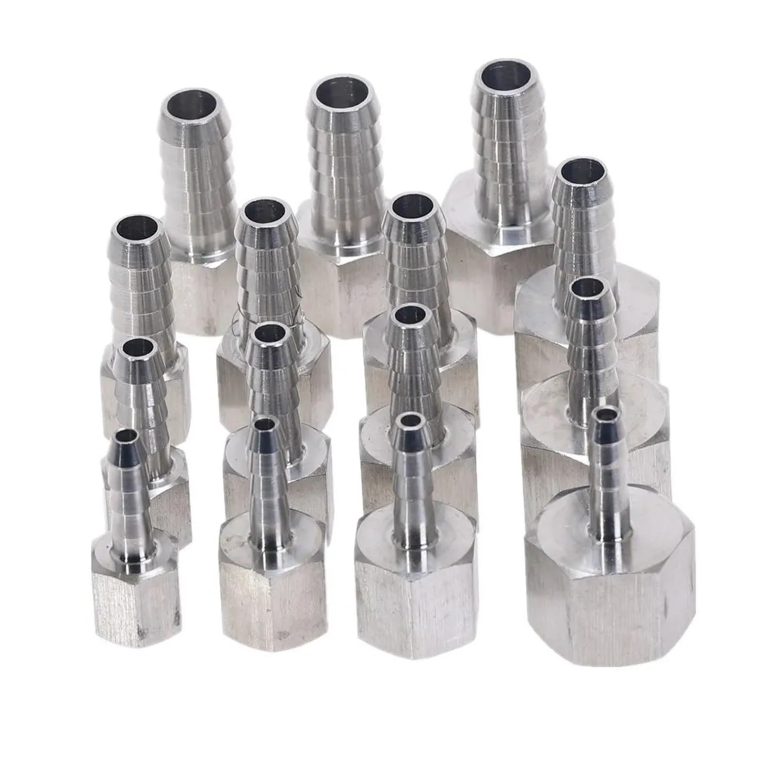 AARTERZZA 1PC 304 Stainless Steel 3/8" BSP Female Thread to Barb Hose 10MM Tube Tail Reducer Pagoda Joint Coupling