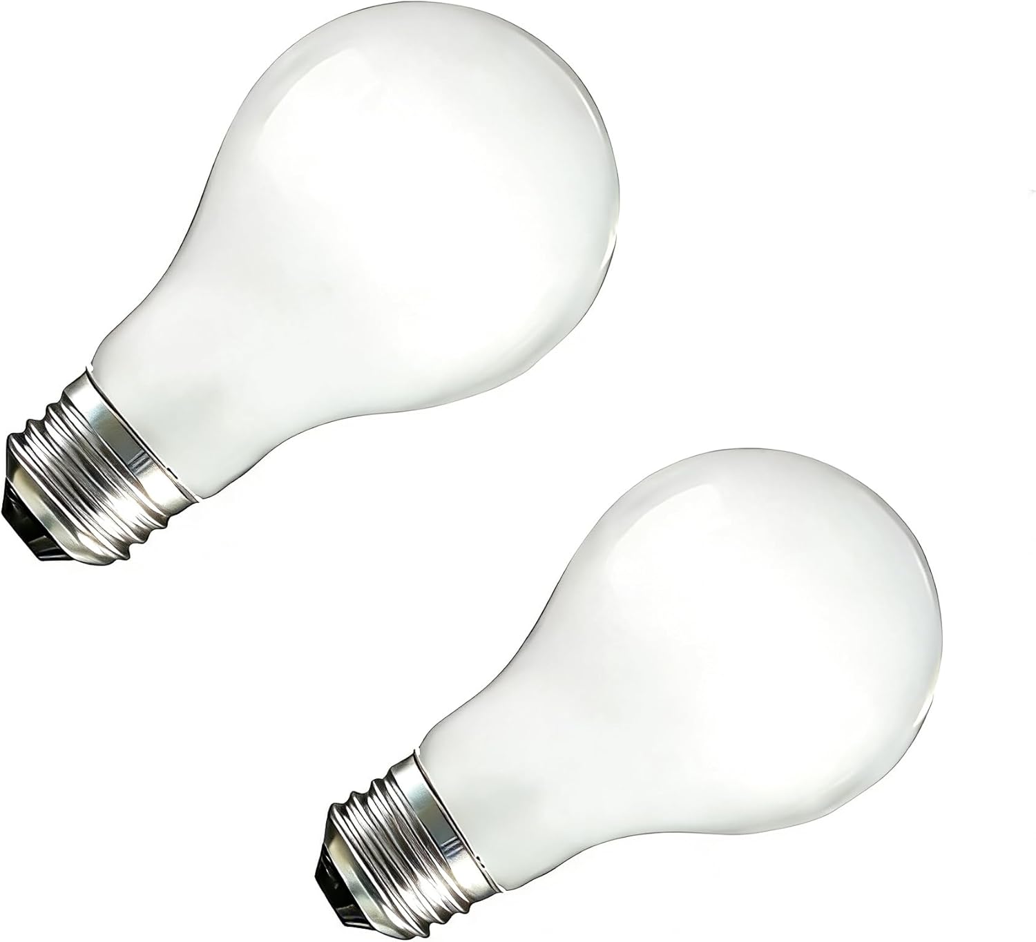 60 Watt Incandescent Light Bulbs, A19 Shatter Resistant Rough Service Light Bulb, E26 Medium Base, Soft White, 2 Pack