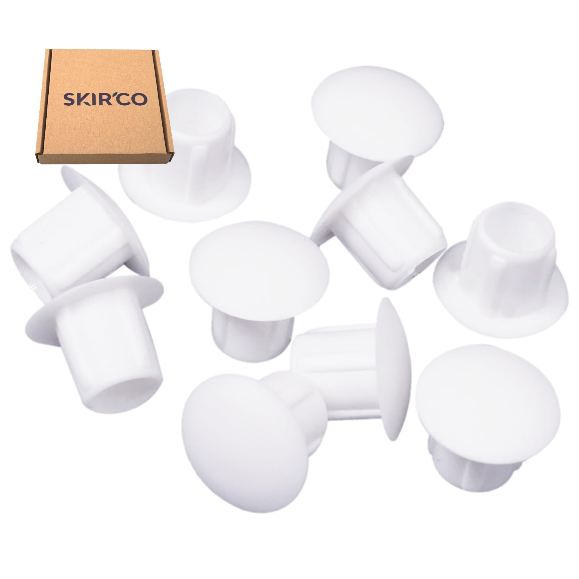 SKIR'CO (40 pcs) White Plastic Hole Plugs 5 mm, Drill Hole Cover Caps, Furniture Hole Plug, Screw Hole Plugs - Image 2