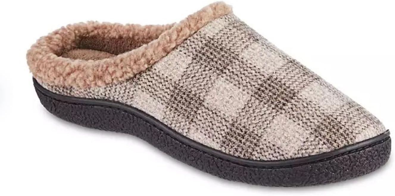 isotoner メンズ クラシック 快適 フードバック スリッパ