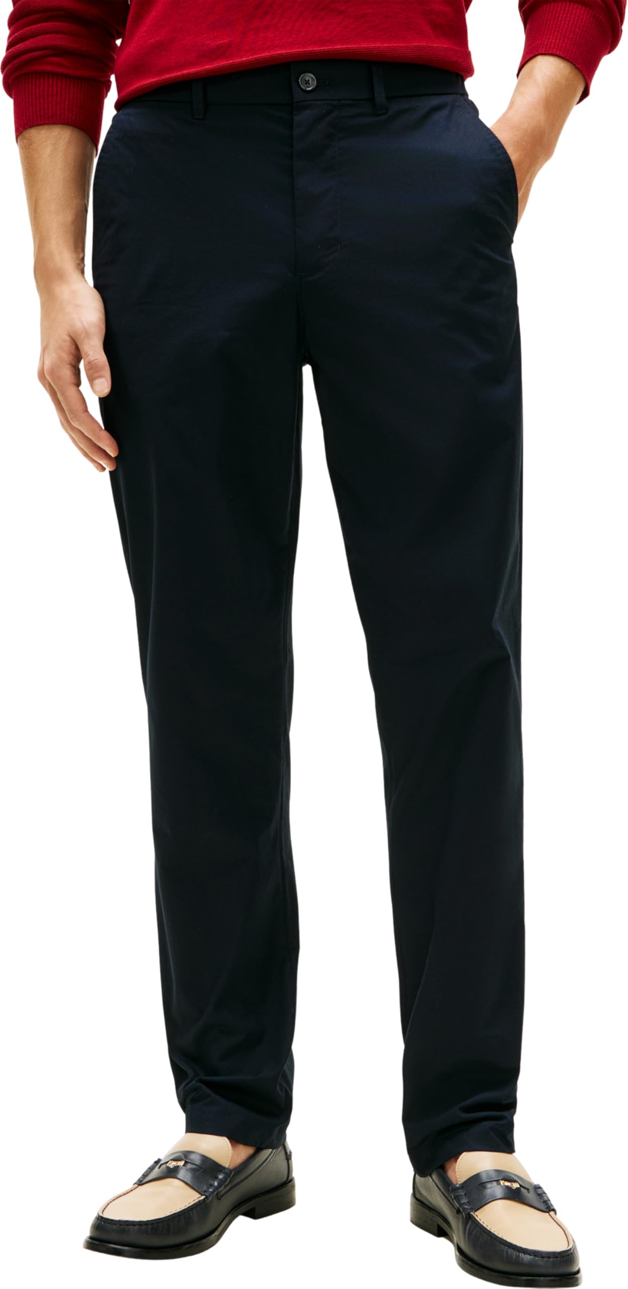 Tommy Hilfiger - Half Ewb Poplin Denton Chino Mw0mw42299, Pantaloni Chino Uomo
