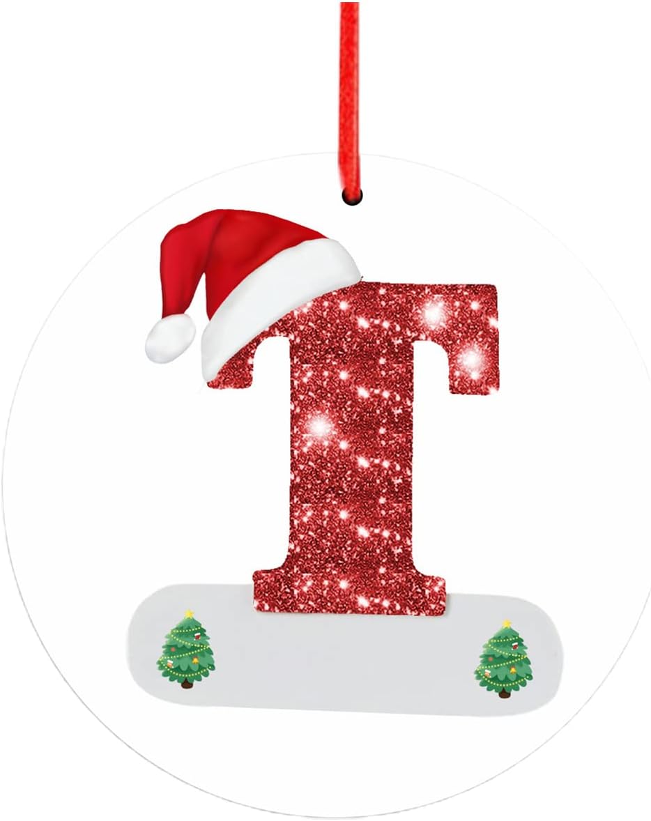 Christmas Letter Ornaments Wooden Christmas Tree Ornaments