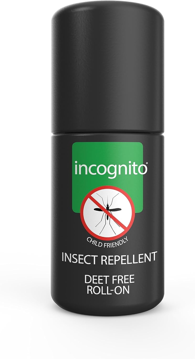 INCOGNITO Insect Repellent Roll on 50 ml Maximum Strength, Vegan