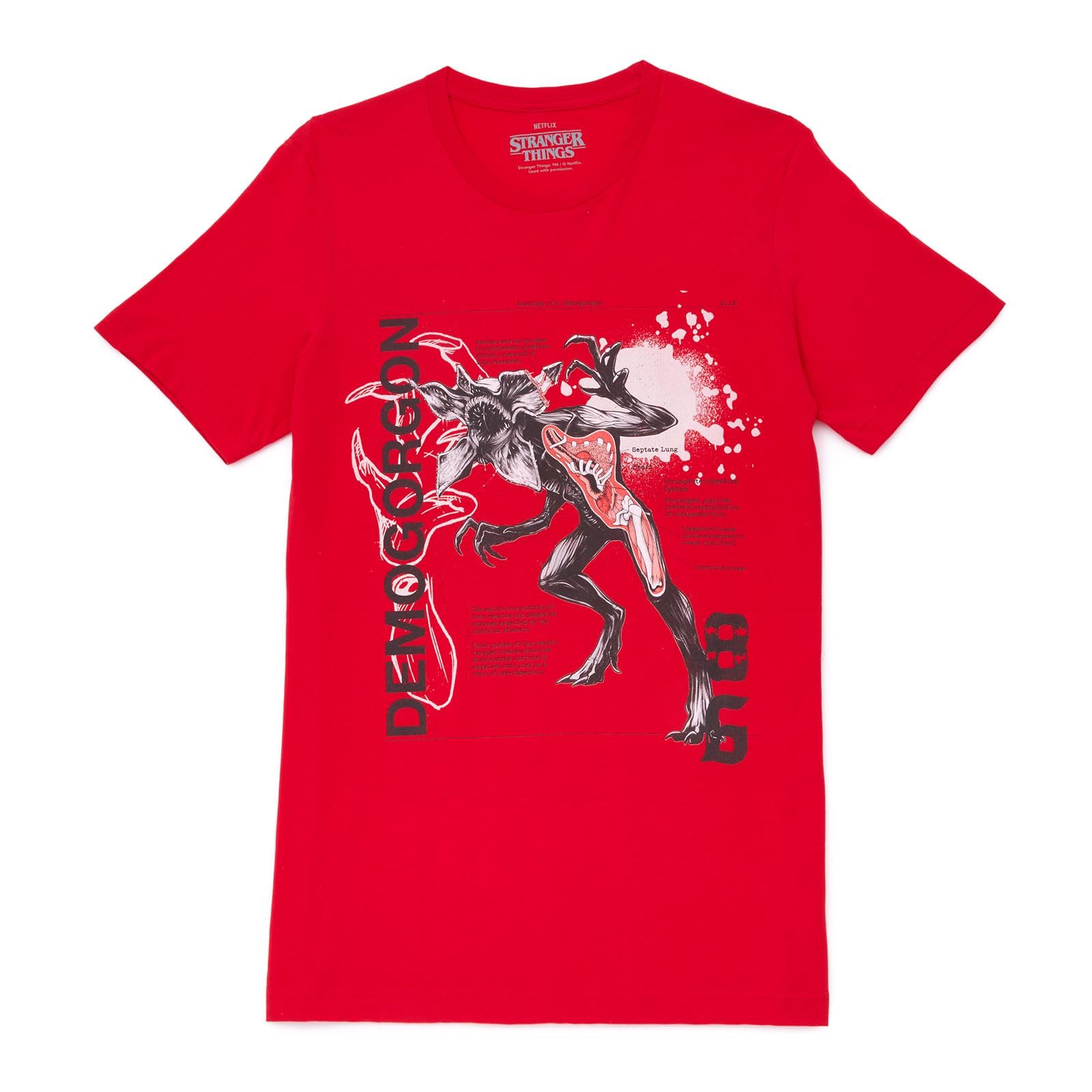 Zavvi Unisex Multi Official Stranger Things Demogorgon T-Shirt Mens Red - S