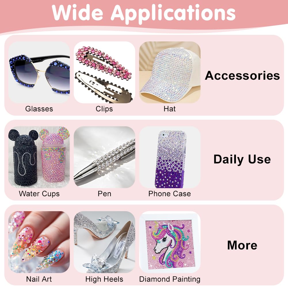 24 kolory kryształki do paznokci, 24000 sztuk brokatu do paznokci Nail Art 3 mm z pincetą, DIY brokat do paznokci, do makijażu, rękodzieła, odzieży, etui na telefony komórkowe - standard