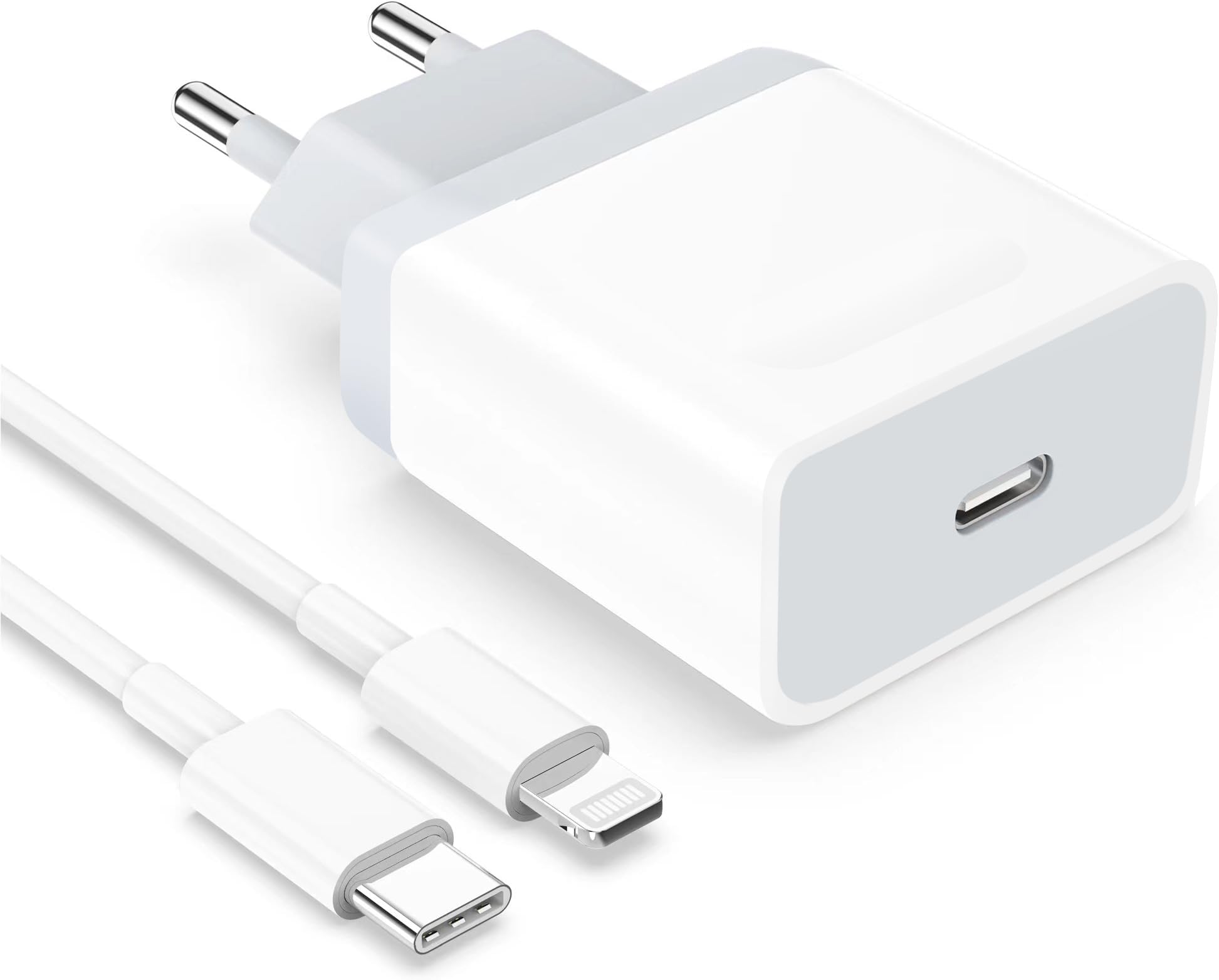 Chargeur Rapide 20W USB C Pour IPhone Avec 2 Câbles 2M - Compatible IPhone 14 13 12 11 Pro Max Et Plus