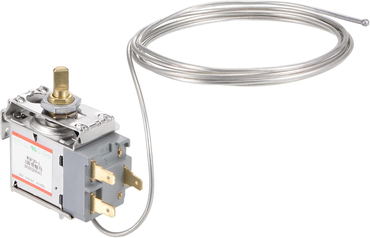 Refrigerator Thermostat Temperature Control WDF20 3 Pin 6A compatible with Refrigeration Cord Freezer